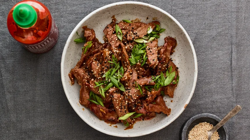 Bœuf sauté à l'ail et au gingembre