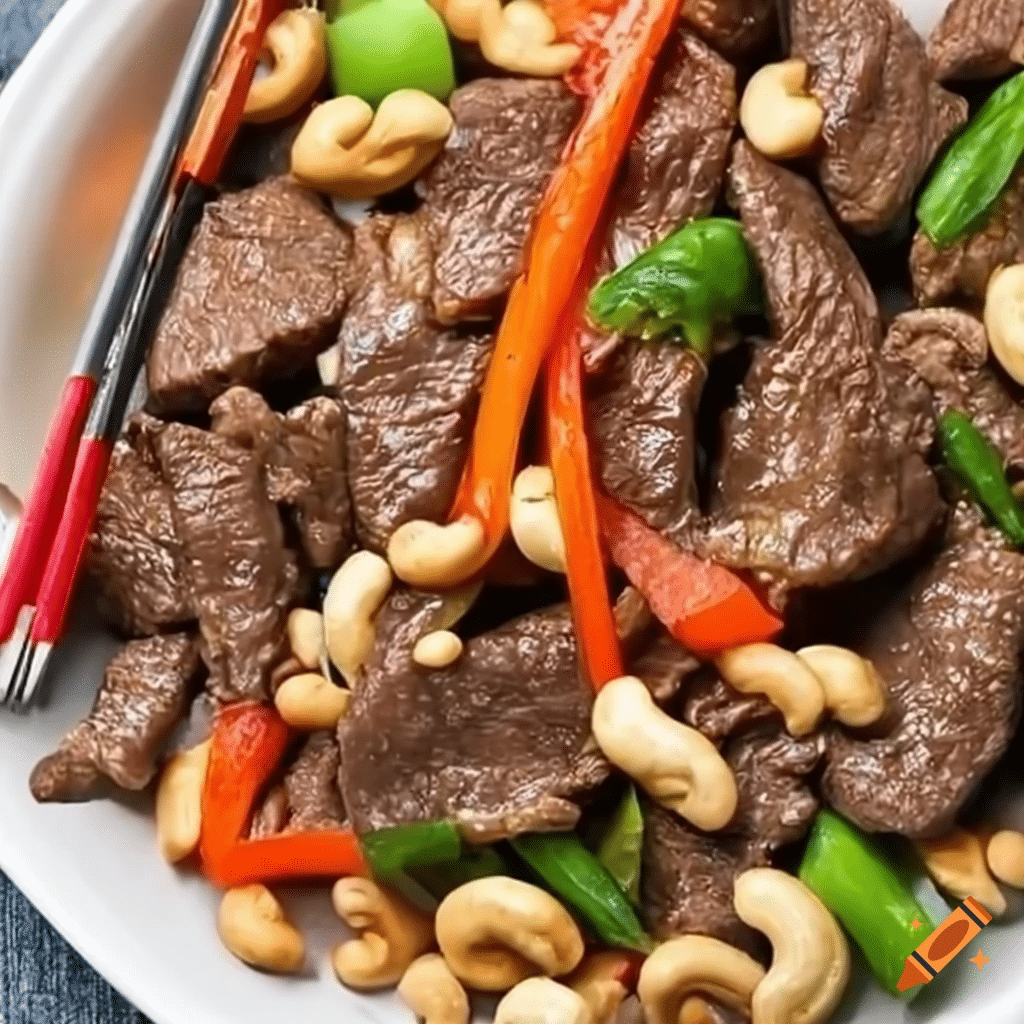 Boeuf sauté aux noix de cajou